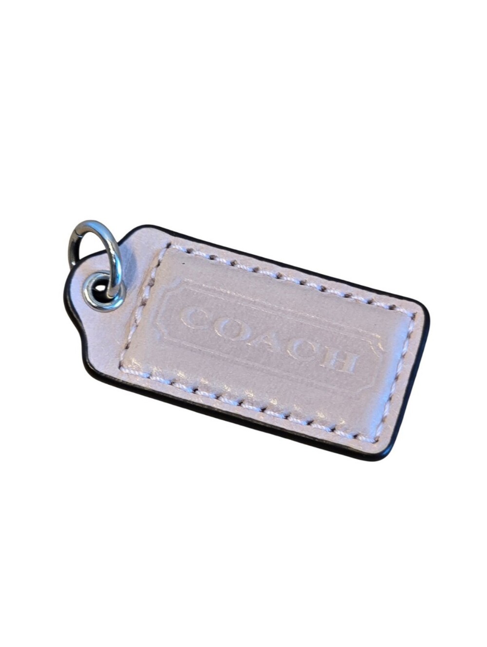 Coach Light Pink Leather Hang Tag Bag Charm